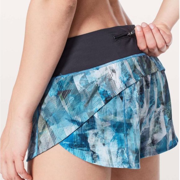 lululemon athletica Pants - Lululemon Speed Up Short Sun Dazed Multi Blue